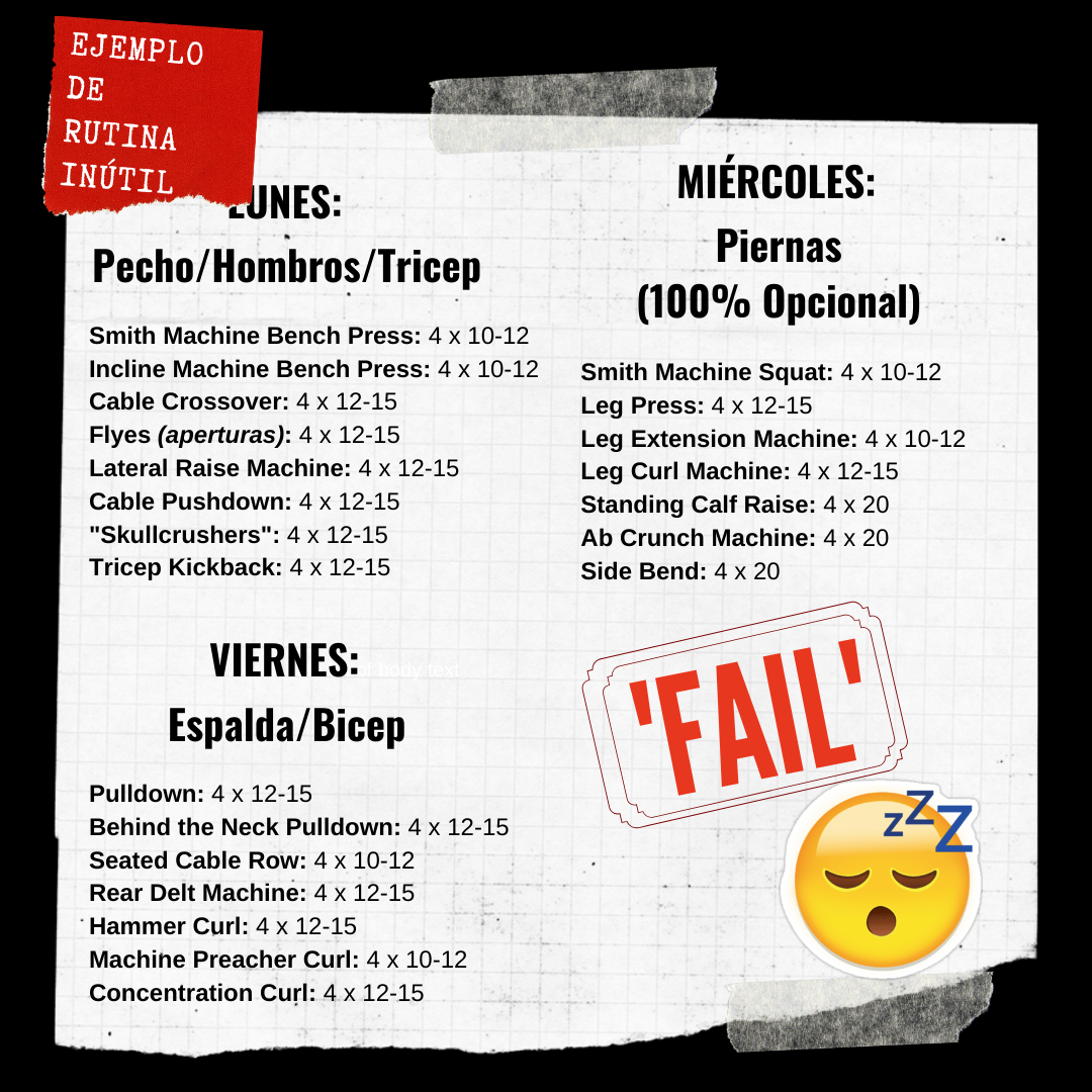 Ejemplo de rutina inútil